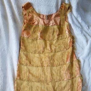 Fringe Sateen Flapper Dress